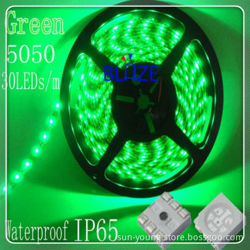SMD5050 150 LEDs/roll, Green,IP65,Cheap LED flexiblestrip light,
